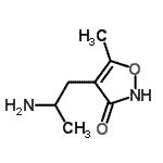 CAS 登录号：60636-73-9， 4-(2-氨基丙基)-5-甲基-1,2-恶唑-3(2H)-酮