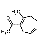 CAS 登录号：60711-82-2， 1-(2-甲基-1,5-环庚二烯-1-基)乙酮