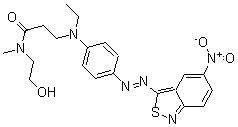 CAS#: 60810-05-1, 3-[Ethyl[4-[2-(5-Nitro-2,1-Benzisothiazol-3-Yl)Diazenyl]Phenyl]Amino]-N-(2-Hydroxyethyl)-N-Methyl-Propanamide