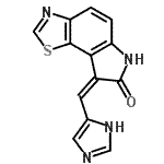 CAS#: 608512-97-6, (8Z)-8-(1H-Imidazol-4-ylmethylene)-6,8-dihydro-7H-[1,3]thiazolo[5,4-e]indol-7-one