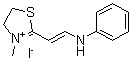 CAS#: 60878-87-7, 4,5-Dihydro-3-Methyl-2-[2-(Phenylamino)Ethenyl]-Thiazolium Iodide (1:1)