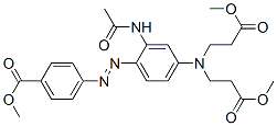 CAS 登录号：61038-97-9， 4-[[2-(乙酰氨基)-4-[二(3-甲氧基-3-氧代丙基)氨基]苯基]偶氮]苯甲酸甲酯