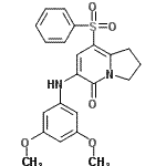 CAS#: 612065-27-7, 6-[(3,5-Dimethoxyphenyl)amino]-8-(phenylsulfonyl)-2,3-dihydro-5(1H)-indolizinone