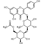 CAS#: 61358-52-9, 5,7-Dihydroxy-2-(4-Hydroxyphenyl)-4-Oxo-4H-Chromen-3-Yl 4-O-(6-O-Acetyl-beta-D-Glucopyranosyl)-6-Deoxy-alpha-L-Mannopyranoside