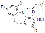 CAS#: 61361-33-9, 10,11-Dihydro-N,N-Dimethyl-5H-Dibenz[b,f]Azepine-2,4,6,8-D4-5-Propanamine Monohydrochloride