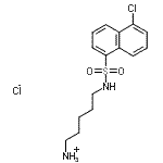 CAS#: 61714-24-7, 5-{[(5-Chloro-1-Naphthyl)Sulfonyl]Amino}-1-Pentanaminium Chloride
