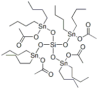 CAS 登录号：61746-04-1， 四(乙酰氧基二丁基锡烷基氧基)硅烷