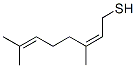 CAS 登录号：61758-03-0， (Z)-3,7-二甲基辛-2,6-二烯-1-硫醇