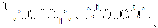 CAS#: 61789-63-7, 2-[4-[4-[4-[[4-[4-(Amoxycarbonylamino)benzyl]phenyl]carbamoyloxy]butoxycarbonylamino]benzyl]phenyl]acetic acid amyl ester