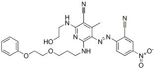 CAS#: 61799-13-1, 5-(2-Cyano-4-Nitrophenyl)Azo-2-(2-Hydroxyethyl)Amino-4-Methyl-6-3-(2-Phenoxyethoxy)Propylamino-3-Pyridinecarbonitrile