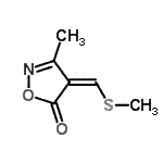 CAS 登录号：61861-34-5， (4Z)-3-甲基-4-[(甲硫基)亚甲基]-1,2-恶唑-5(4H)-酮