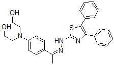 CAS#: 61930-49-2, 4-(Bis(2-hydroxyethyl)amino)acetophenone-(4,5-diphenylthiazolyl)-2-hydrazone