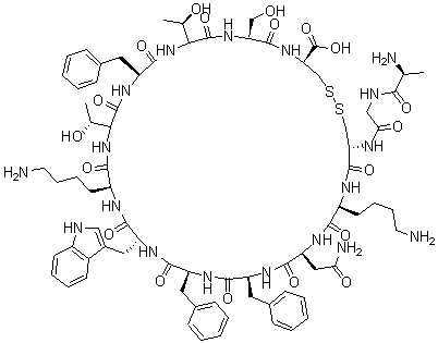 CAS#: 61950-59-2, 8-D-Tryptophan-14-D-Cysteine-Somatostatin (Sheep)