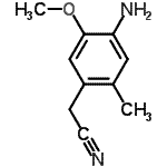 CAS 登录号：620604-73-1， 2-(4-氨基-5-甲氧基-2-甲基-苯基)乙腈