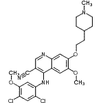 CAS#: 622368-88-1, 4-[(2,4-Dichloro-5-methoxyphenyl)amino]-6-methoxy-7-[2-(1-methyl-4-piperidinyl)ethoxy]-3-quinolinecarbonitrile