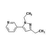 CAS 登录号：622403-66-1， 3-(1,3-二乙基-1H-吡唑-5-基)吡啶