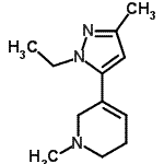 CAS#: 622403-70-7, 5-(1-Ethyl-3-methyl-1H-pyrazol-5-yl)-1-methyl-1,2,3,6-tetrahydropyridine