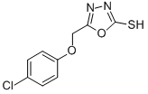 CAS 登录号：62382-85-8， 5-[(4-氯苯氧基)甲基]-1,3,4-恶二唑-2-硫醇