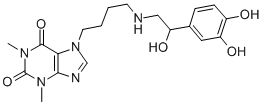 CAS#: 62401-94-9, 7-[4-[[2-(3,4-Dihydroxyphenyl)-2-Hydroxyethyl]Amino]Butyl]Theophyline