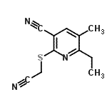 CAS 登录号：625369-10-0， 2-[(氰基甲基)硫基]-6-乙基-5-甲基烟腈