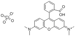 CAS 登录号:62669-72-1, 9-(2-羧基苯基)-3,6-二(二甲基氨基)呫吨鎓高氯酸盐
