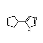 CAS 登录号：628731-45-3， 4-(3-环戊烯-1-基)-1H-咪唑