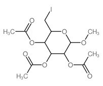 CAS 登录号:6304-96-7, 甲基 6-脱氧-6-碘-.alpha.-D-吡喃葡萄糖苷三乙酸酯