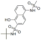 CAS 登录号：63059-34-7， N-(叔-丁基)-1-羟基-5-[(甲基磺酰基)氨基]萘-2-磺酰胺