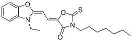 CAS#: 63123-23-9, 5-[(3-Ethyl-(3H)-Benzoxazol-2-Ylidene)Ethylidene]-3-Heptyl-2-Thioxooxazolidine-4-One