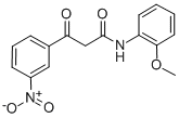 CAS 登录号:63134-28-1, 2-(3-硝基苯甲酰)-乙酸邻甲氧基苯胺