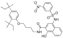 CAS#: 63149-45-1, N-[4-[2,4-Bis(1,1-Dimethylpropyl)Phenoxy]Butyl]-1-Hydroxy-4-[[(3-Nitrophenyl)Sulfonyl]Amino]-2-Naphthalenecarboxamide
