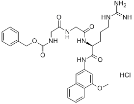 CAS#: 63424-41-9, N-((Phenylmethoxy)carbonyl)glycylglycyl-N-(4-methoxy-2-naphthalenyl)-L-Argininamide monohydrochloride