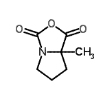 CAS 登录号：63427-92-9， 7A-甲基四氢-1H-吡咯并[1,2-c][1,3]恶唑-1,3-二酮