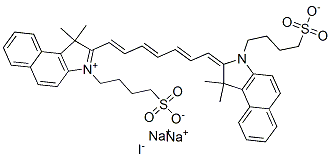 CAS#: 63450-67-9, 2-[7-[1,3-Dihydro-1,1-Dimethyl-3-(4-Sulphonatobutyl)-2H-Benz[E]Indol-2-Ylidene]Hepta-1,3,5-Trienyl]-1,1-Dimethyl-3-(4-Sulphonatobutyl)-1H-Benz[E]Indolium Disodium Iodide