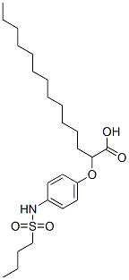 CAS#: 63573-57-9, 2-[4-[(Butylsulphonyl)Amino]Phenoxy]Tetradecanoic Acid