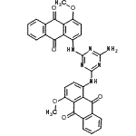 CAS#: 6370-82-7, 1,1'-[(6-Amino-1,3,5-Triazine-2,4-Diyl)Diimino]Bis(4-Methoxy-9,10-Anthraquinone)