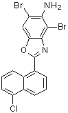 CAS#: 637303-03-8, 4,6-Dibromo-2-(5-chloro-1-naphthyl)-1,3-benzoxazol-5-amine