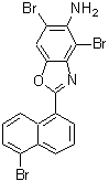 CAS#: 637303-04-9, 4,6-Dibromo-2-(5-bromo-1-naphthyl)-1,3-benzoxazol-5-amine