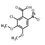 CAS 登录号：637347-71-8， 2-氯-3,4-二甲氧基-6-硝基苯甲酸