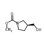 CAS#: 639491-62-6, Methyl (3S)-3-(hydroxymethyl)-1-pyrrolidinecarboxylate