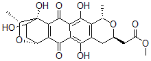 CAS#: 63972-31-6, (1R,13R)-1,3,4,6,7,9,10,11-Octahydro-4alpha,5,12,13-Tetrahydroxy-3alpha,7alpha-Dimethyl-6,11-Dioxo-1beta,4-Ethanonaphtho[2,3-c:6,7-c']Dipyran-9beta-Acetic Acid Methyl Ester