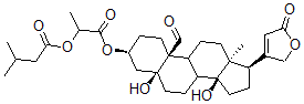 CAS#: 63979-74-8, 5,14-Dihydroxy-3beta-[2-(3-Methyl-1-Oxobutoxy)-1-Oxopropoxy]-19-Oxo-5beta-Card-20(22)-Enolide