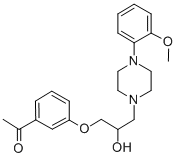 CAS#: 63990-75-0, 3'-[2-Hydroxy-3-[4-(2-Methoxyphenyl)Piperazino]Propoxy]Acetophenone