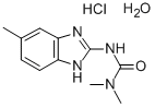 CAS 登录号：64022-49-7， 1,1-二甲基-3-(5-甲基-2-苯并咪唑基)-脲盐酸盐水合物