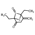 CAS#: 640293-59-0, 1,5-Diethyl-4-methylene-6,7-dithiabicyclo[3.1.1]heptan-2-one 6-oxide