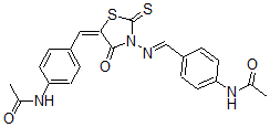 CAS#: 64058-89-5, N-(4-((3-(((4-(Acetylamino)Phenyl)Methylene)Amino)-4-Oxo-2-Thioxo-5-Thiazolidinylidene)Methyl)Phenyl)-Acetamide