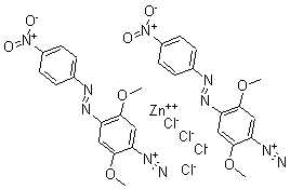 CAS#: 64071-86-9, 2,5-Dimethoxy-4-((4-Nitrophenyl)Azo)-Benzenediazonium (T-4)-Tetrachlorozincate(2-) (2:1)
