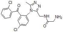 CAS#: 64194-73-6, 2',5-Dichloro-2-(3-glycylaminomethyl-5-methyl-4H-1,2,4-triazol-4-yl) benzophenone
