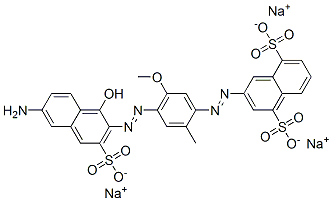 CAS#: 64346-35-6, Trisodium 3-[[4-[(6-Amino-1-Hydroxy-3-Sulphonato-2-Naphthyl)Azo]-5-Methoxy-O-Tolyl]Azo]Naphthalene-1,5-Disulphonate