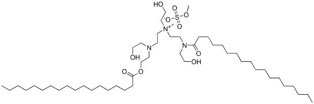 CAS#: 64346-67-4, (2-Hydroxyethyl)[2-[(2-Hydroxyethyl)(Stearoyl)Amino]Ethyl]-[2-[(2-Hydroxyethyl)[2-(Stearoyloxy)Ethyl]Amino]Ethyl]Methylammonium Methyl Sulphate